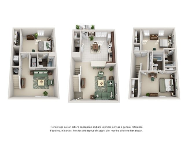 3BR/3.5BA - Upgrade - Canvas Townhomes Allendale