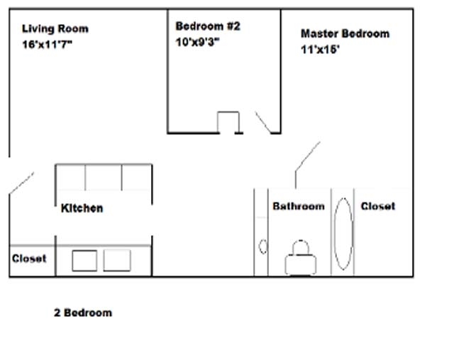 Two Bedroom - Courtyards on Glendale