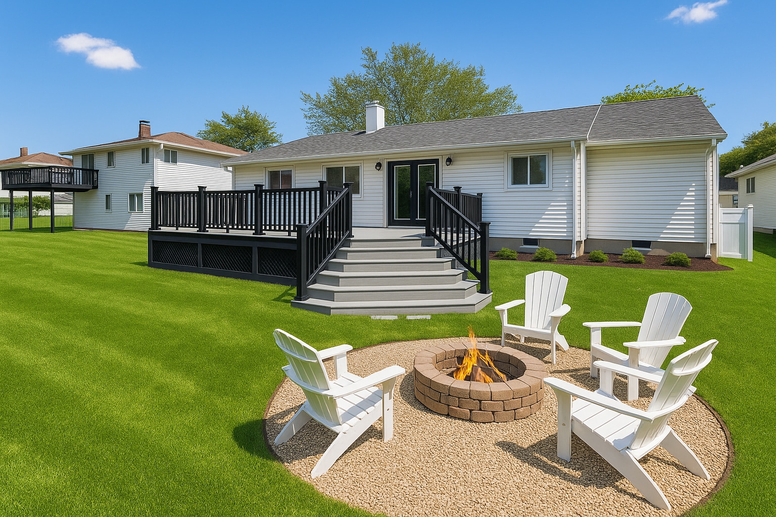 Private deck - firepit - 82 Yankee St