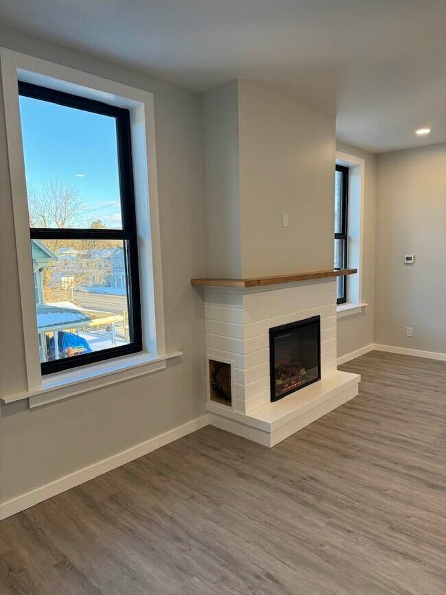fireplace in kitchen with place for TV - 1 Clinton St