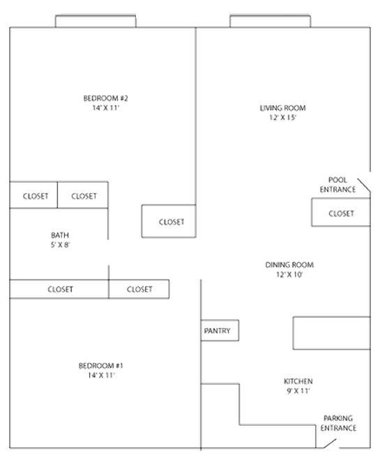 2BR/1BA - Villa Capri