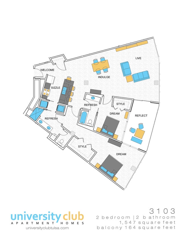Floorplan - University Club Apartments