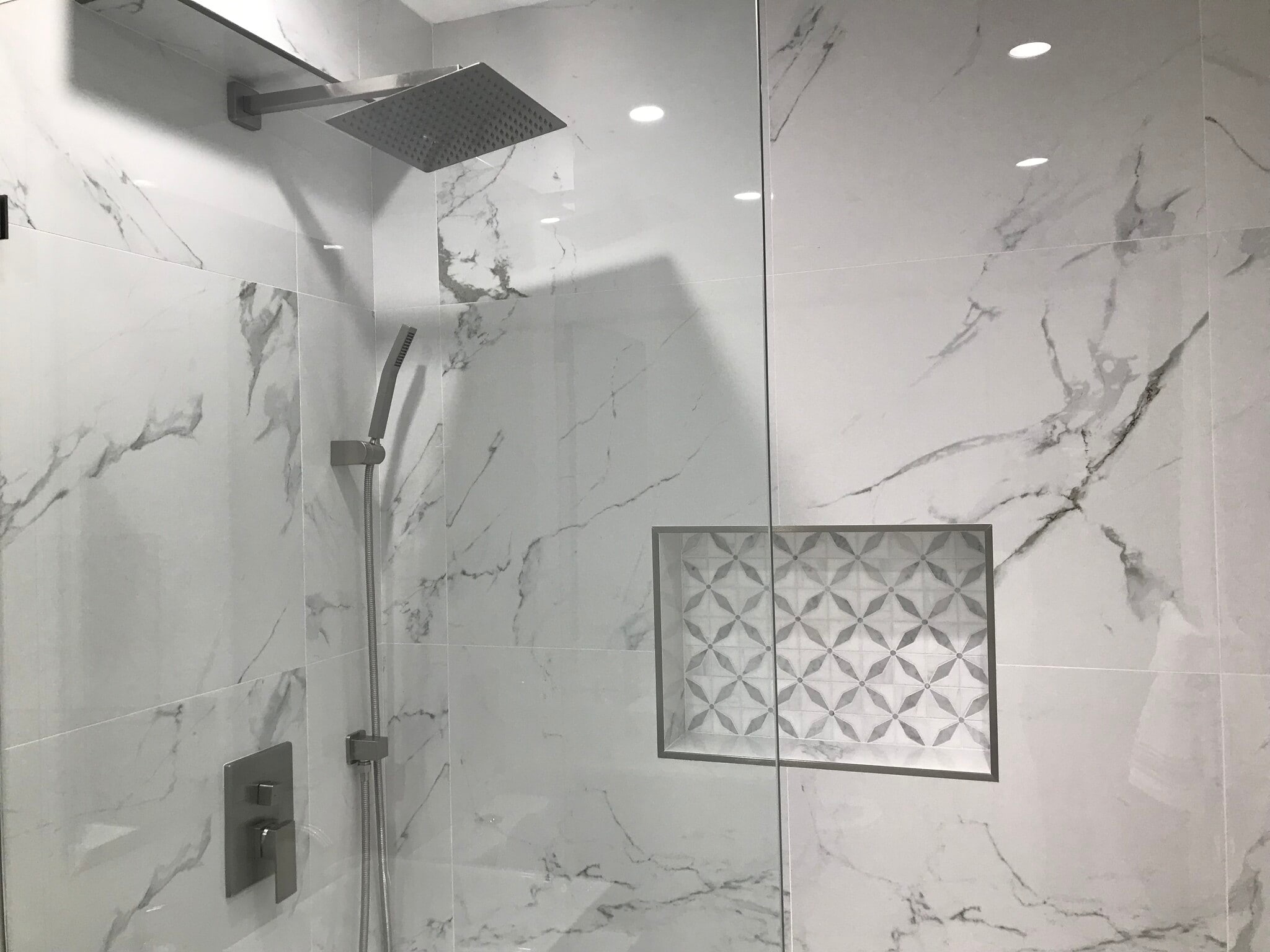Rain Shower System: Rainfall Shower Head with Handheld, Bathroom Wall Mounted Shower Kit - 480 Ocean Ave