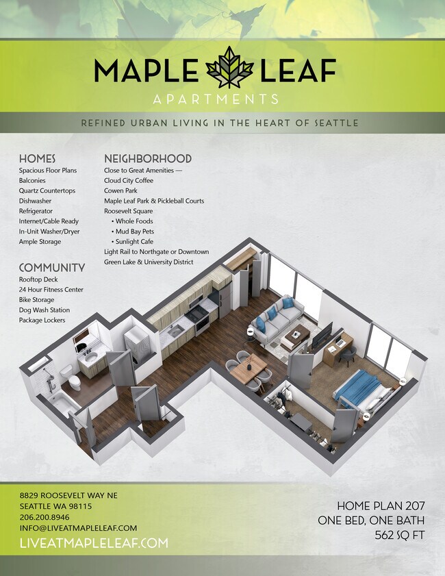 Floorplan - Maple Leaf Apartments