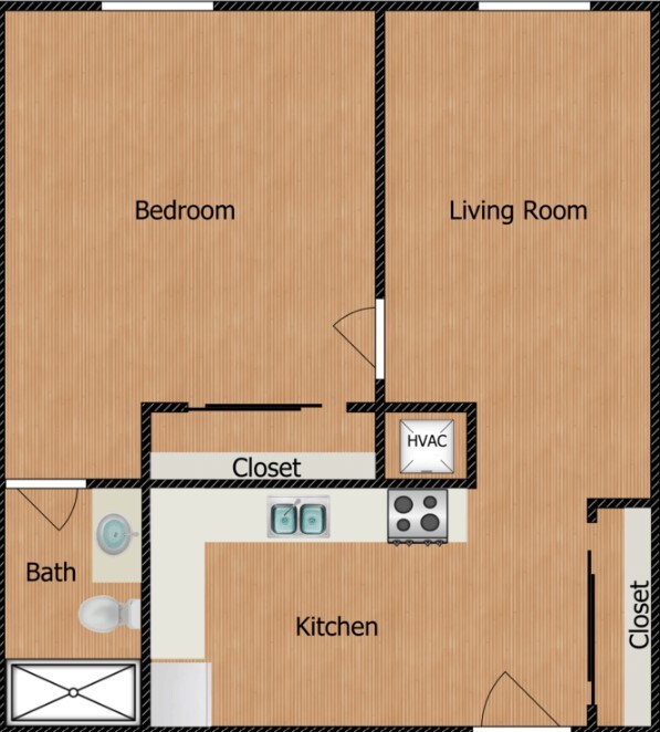 1 Bedroom A - Uptown Villas 68