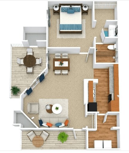 Floorplan - Villas at Chase Oaks Apartment Homes (OLD)