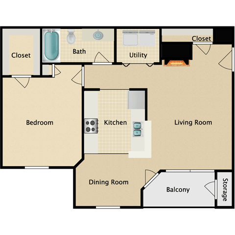 Floorplan - Stonebriar Apartment Homes