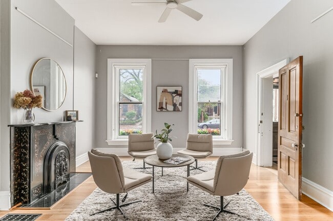 First Floor 2 BR Front Room Staged as Office - 551 S 3rd St
