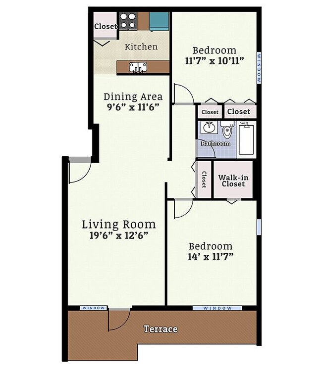 Woodmere 2 Bedroom Terrace - Woodmere Apartments