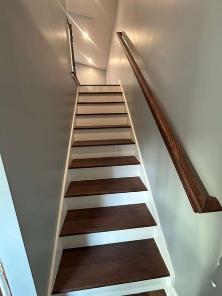 Stairs to Upper Level Loft - 11 Old Creamery Rd