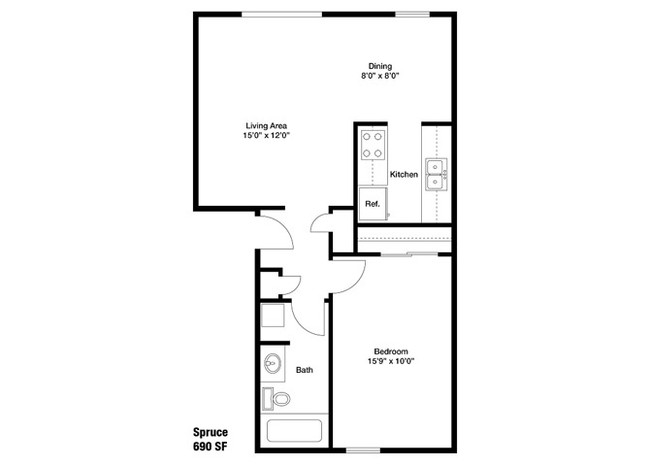 Floorplan - WatersEdge Denton Apartments