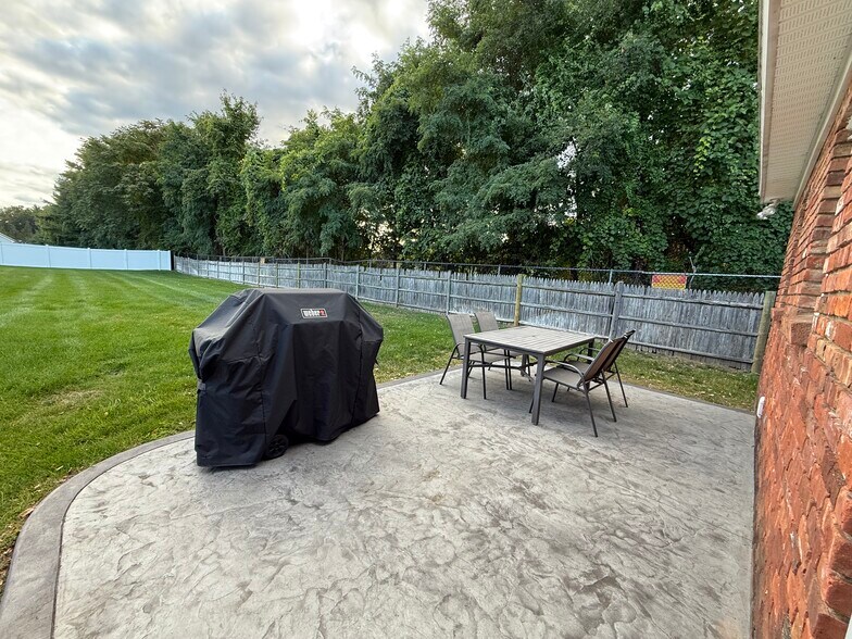 New stamped concrete patio - 26 Patricia Ln