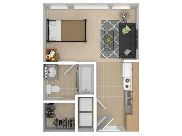 Studio - Element Apartments at Highland