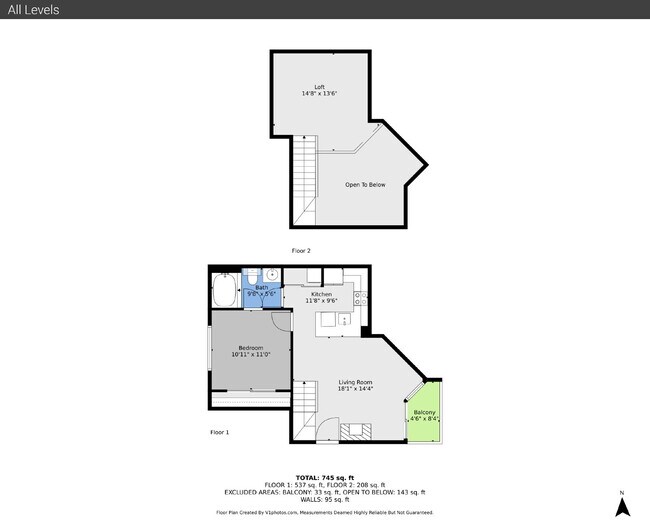 Building Photo - $2,195 - 1 Bed, 1 Bath Updated Lofted Cond...