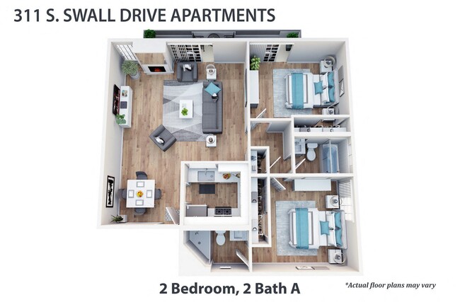 Floorplan - 311 S. Swall Drive Apartments