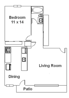 1BR/1BA - Colonial East Apartments