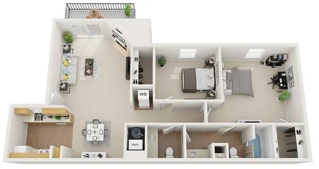 Floorplan - Mountain Run Apartments