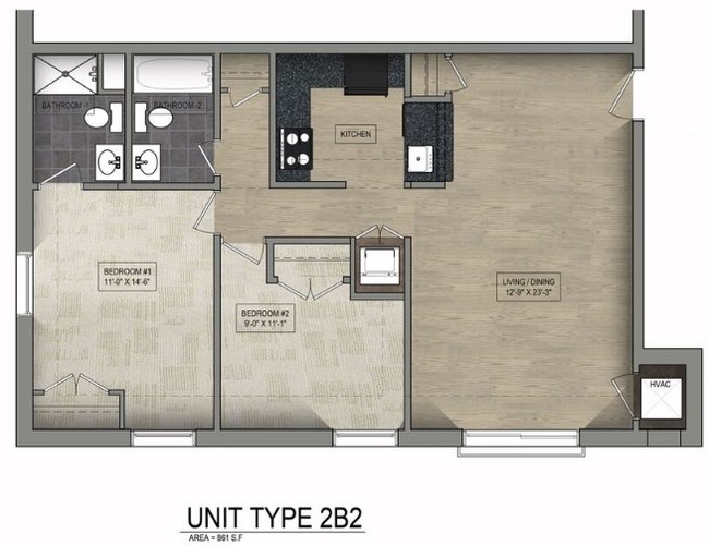 Floorplan - Parkway Overlook Apartments