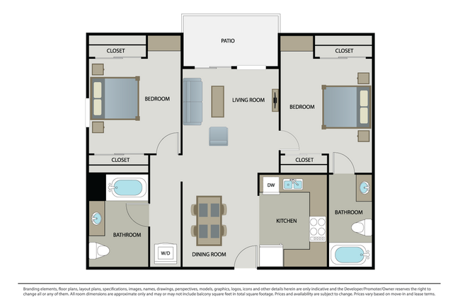 2 Bed 2 Bath (B1+B2) - Park Catalina