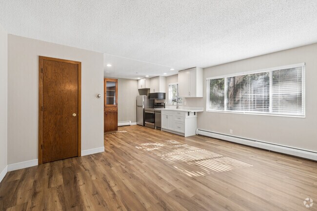 1BR, 1BA - 600SF - Living Room and Kitchen - 730 Fairview Ave N