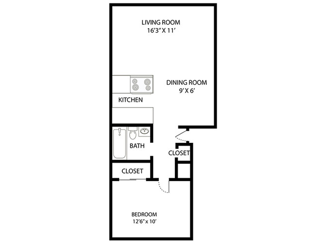 1 Bedroom - Riviera Apartments