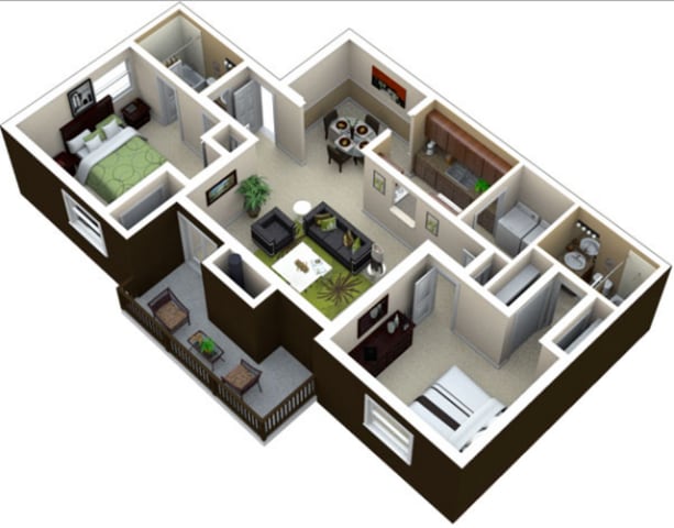 Floorplan - North Bluff Apartments