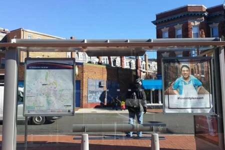 Bus stop across street - 3210 17th St NW
