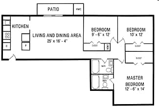 3BR/2BA - Rolling Hills Apartments