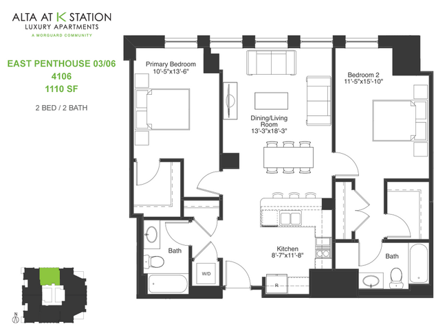 East Penthouse 03 & 06, Suite 4106 - Alta at K Station