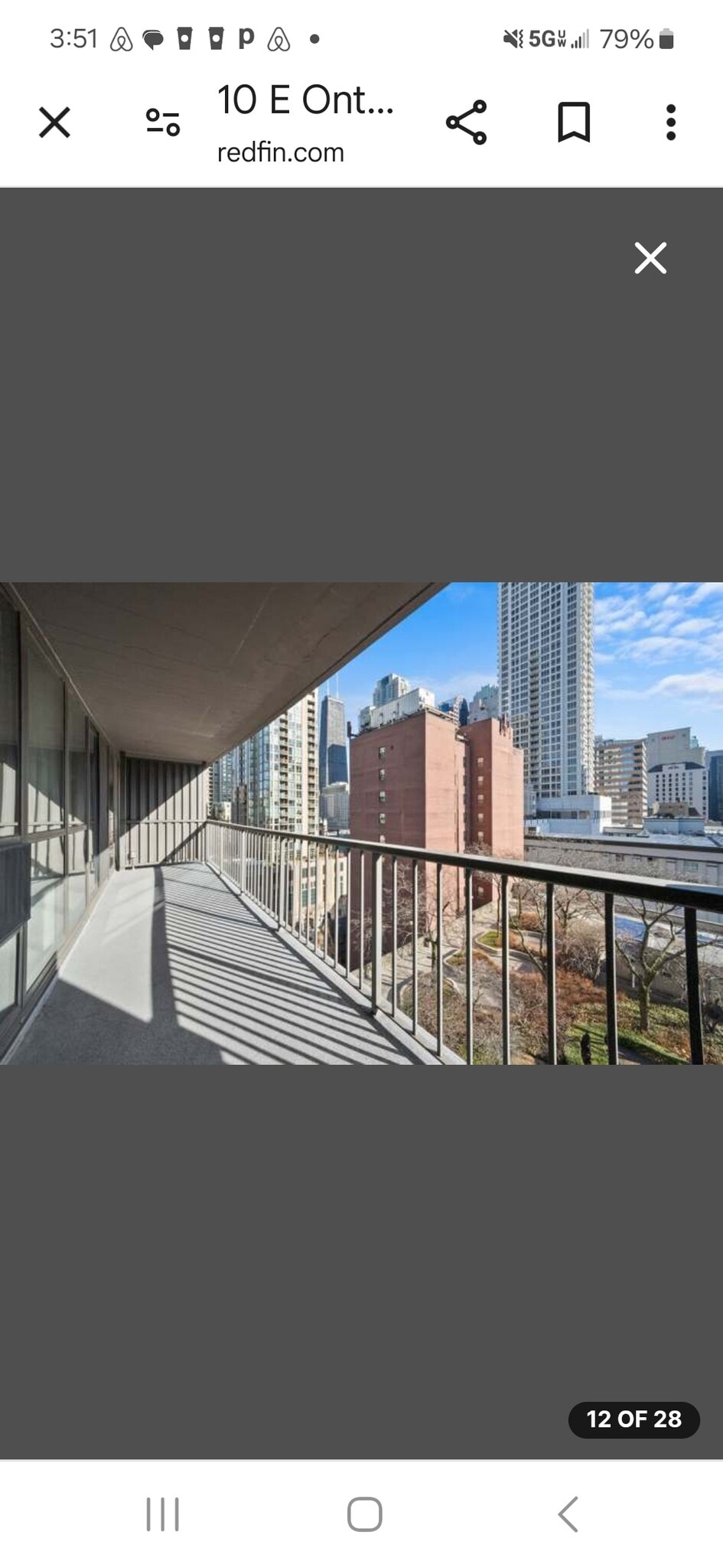 Huge 150 square foot balcony - 10 E Ontario St