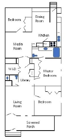 Floorplan: 3/2 208 Mason Street - Mansion on Mason