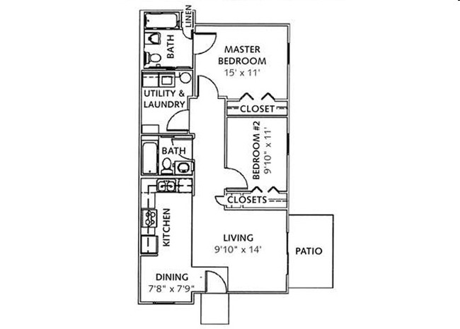 2BR/2BA - Timber Lakes Apartments