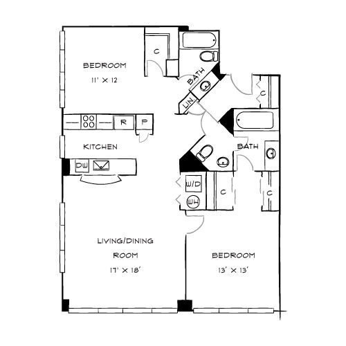 Floorplan - The Residences at Capital Crescent Trail