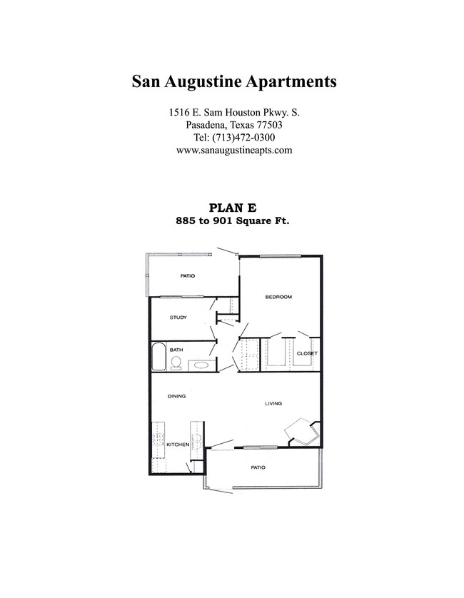 Floorplan - San Augustine Apartments & Townhomes