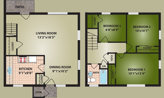 3BR/1BA - Glen Meadows Apartments