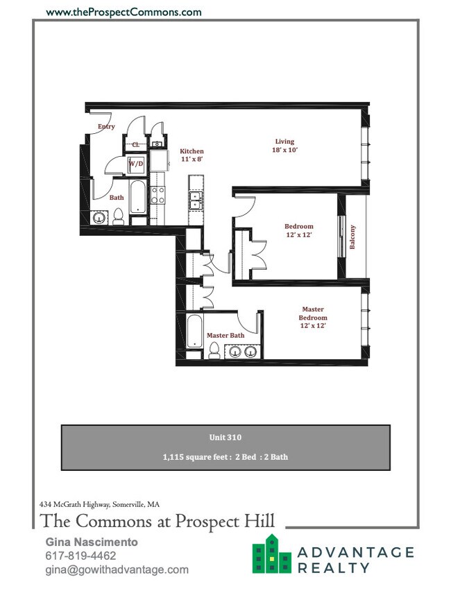 Floorplan - The Commons at Prospect Hill
