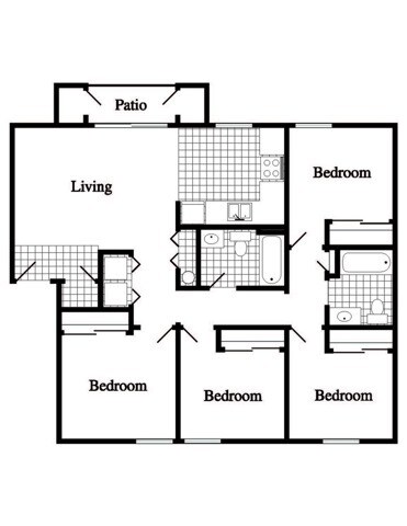 4 Bedroom 2 Bathroom - The Landmark