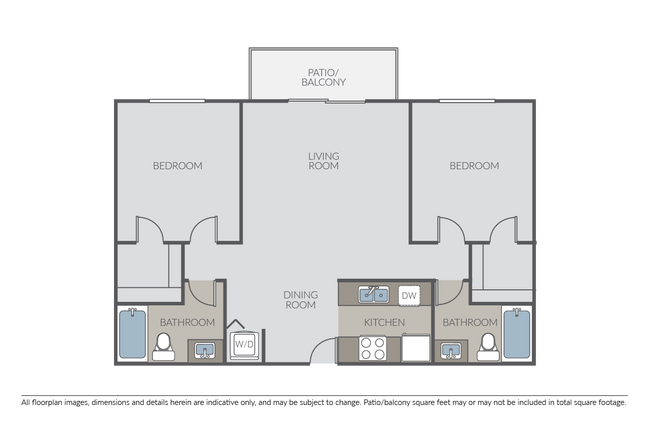 2 BR 2 BA Large - The Montclaire