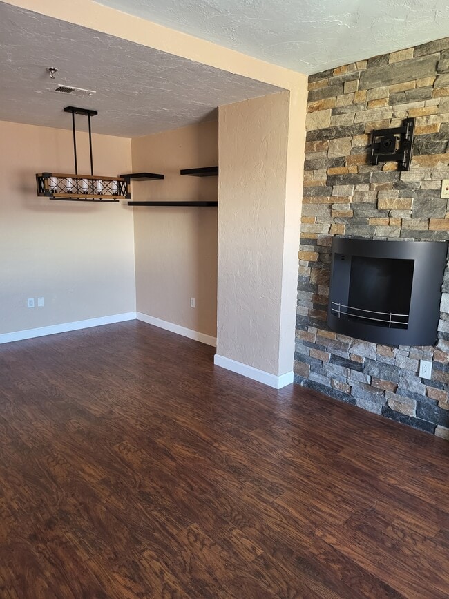 Floating shelves in dining area - 17 Federal St