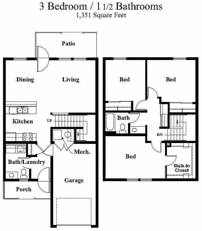 Floorplan - Boulder Ridge Townhomes