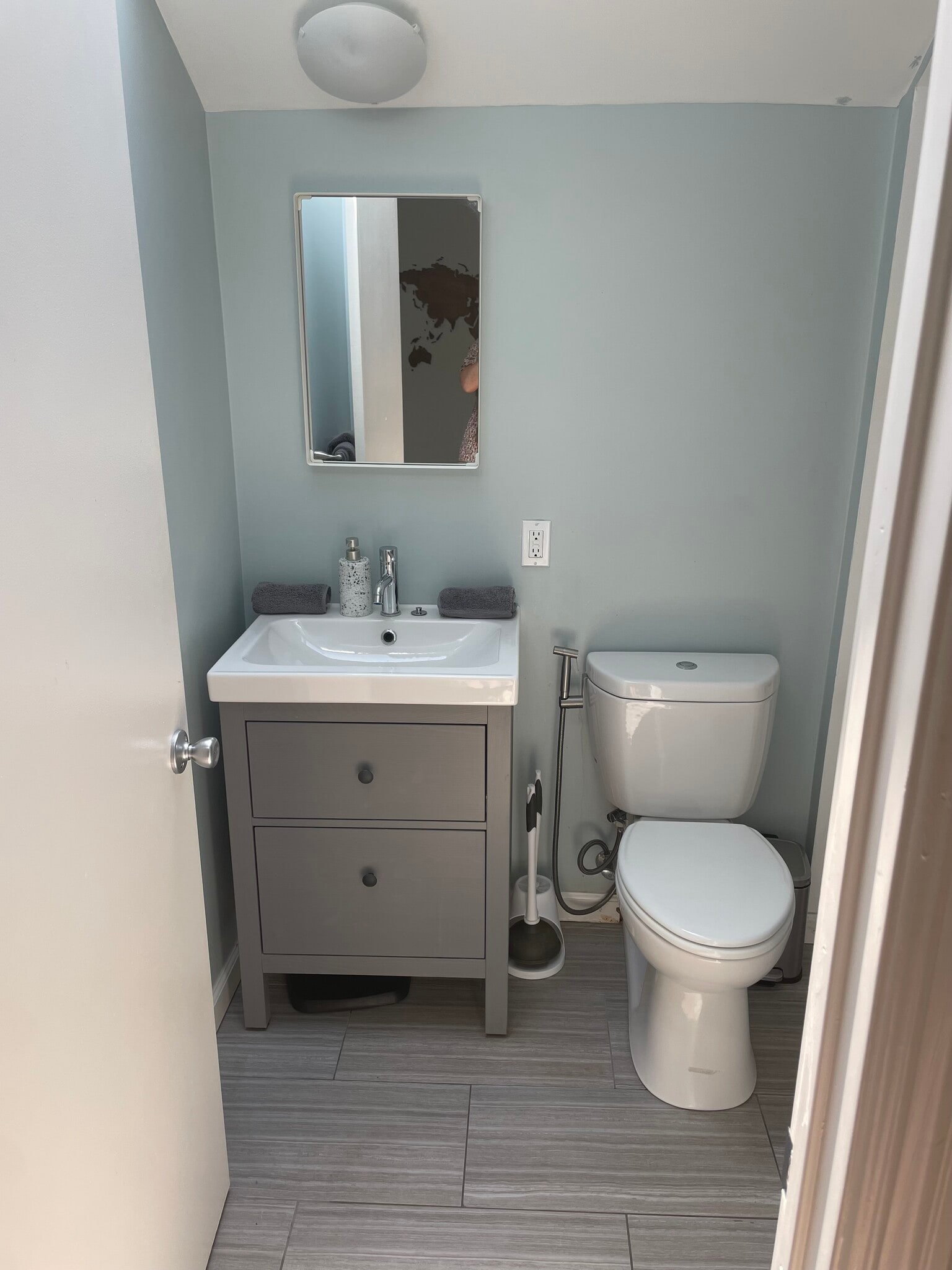 Bathroom with vanity and mirror - 1715 Lincoln Ave