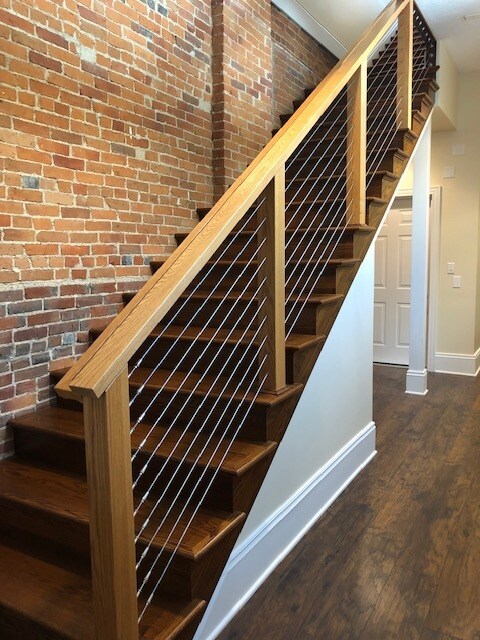 Stairs to rooftop deck - 144 W Liberty St