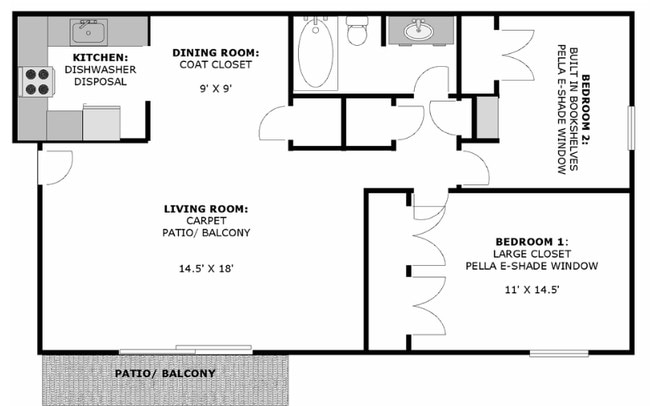 2BR/1BA - Avalon Apartments
