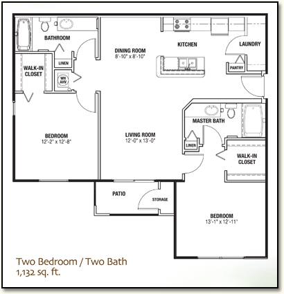 2BR/2BA - PepperTree Apartments