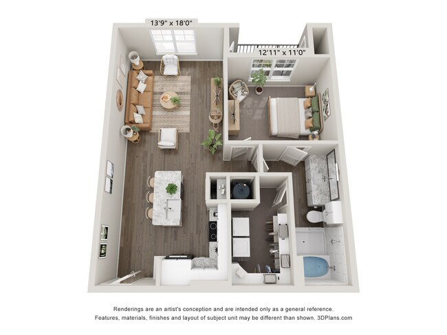 Floorplan - Lenox Sienna | Apartments & Townhomes