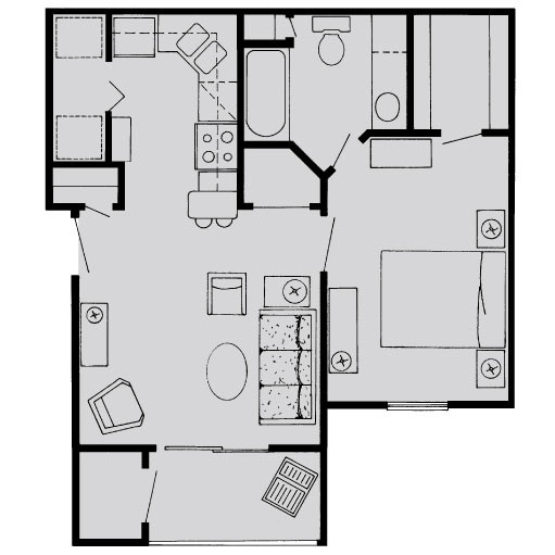 Floorplan - Tanglewood Apartments