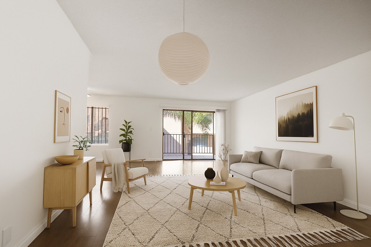 Living Room (Staged Photo) - 433 S Manhattan Pl