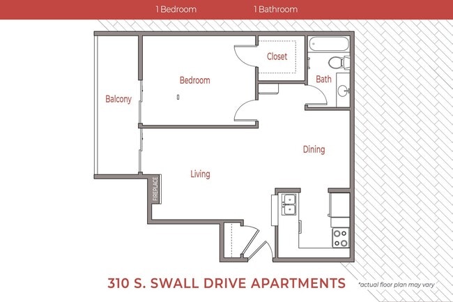 Floorplan - 310 S. Swall Drive Apartments