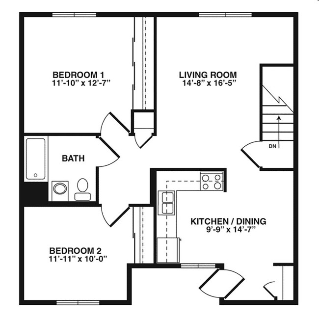 2BR/1BA - Kimberly Meadows Townhomes