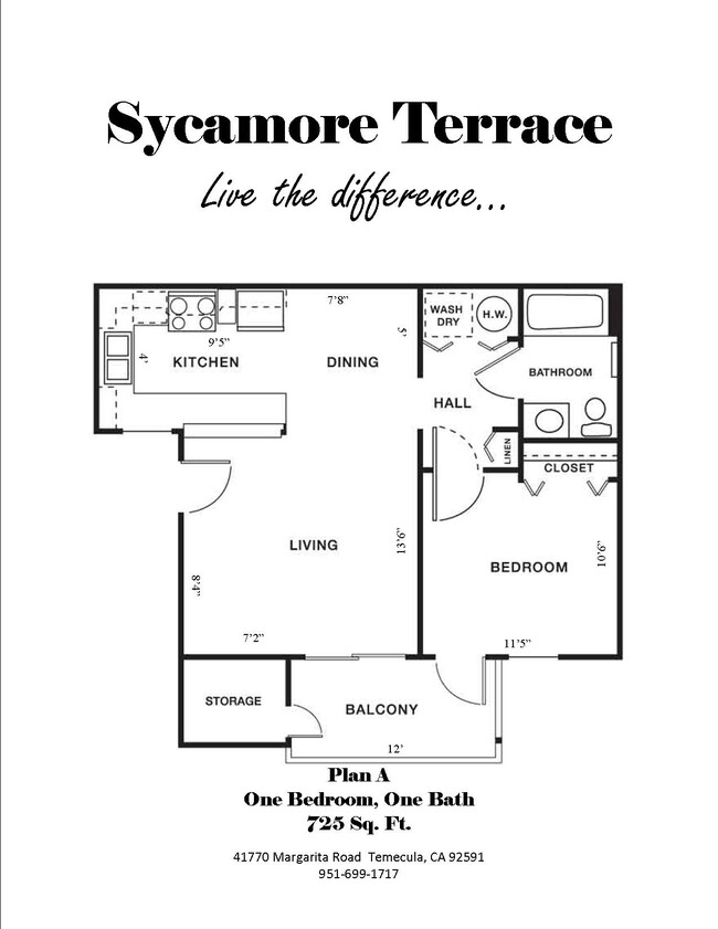 Floorplan - Sycamore Terrace Apartments